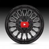 Fuel Arc D796 Matte Black with Gloss Black Lip Custom Truck Wheels 4